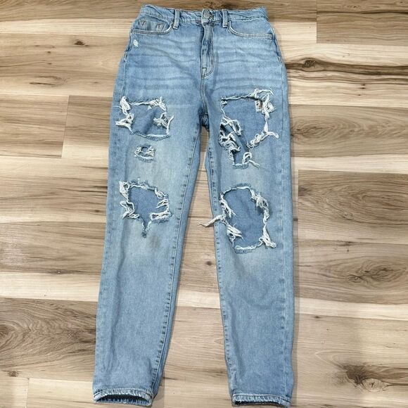 Urban Outfitters BDG High Rise Mom Distressed Light Blue Jeans Women’s 27 - Picture 1 of 2